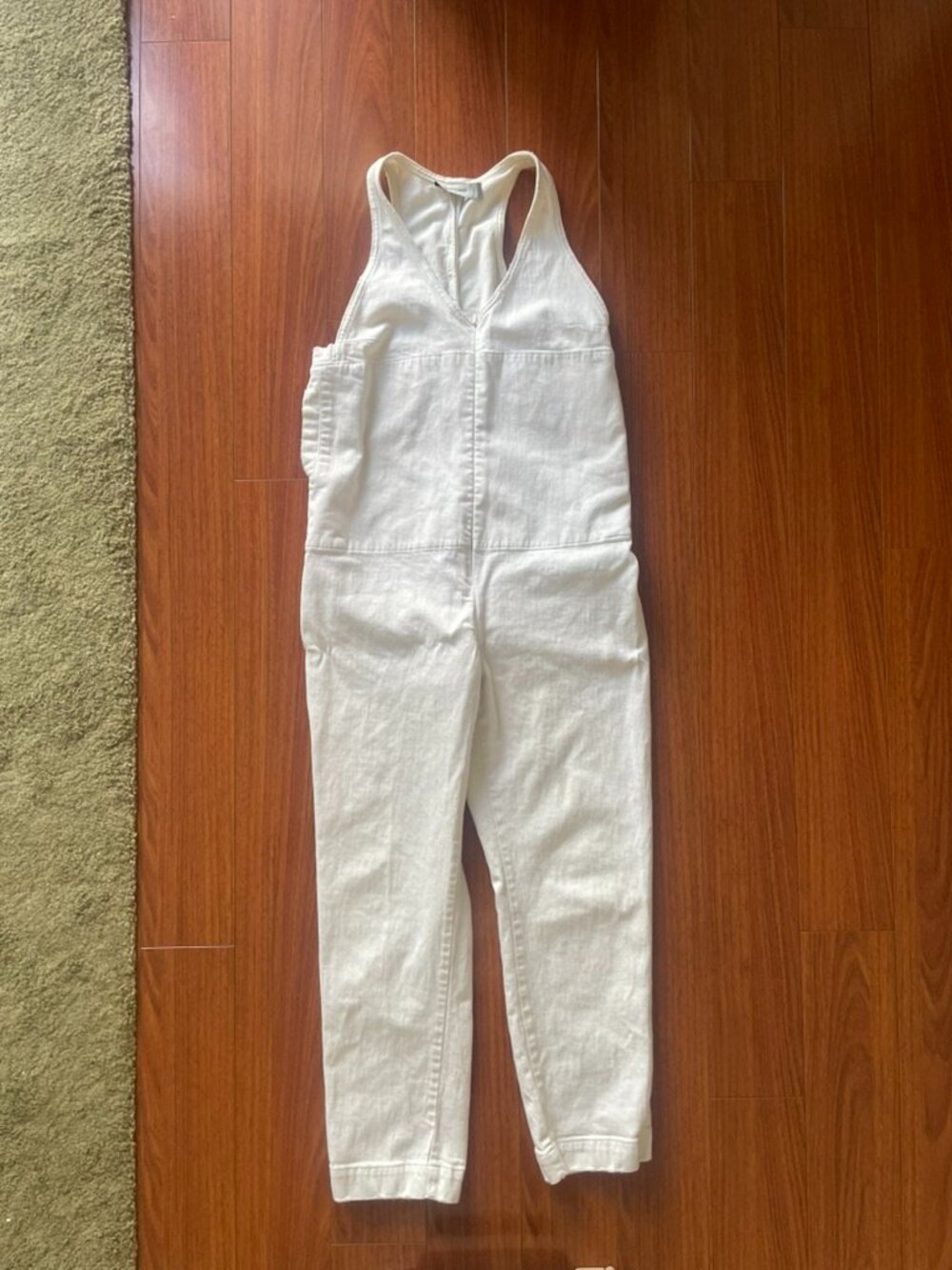 Rachel Comey White Denim Overalls